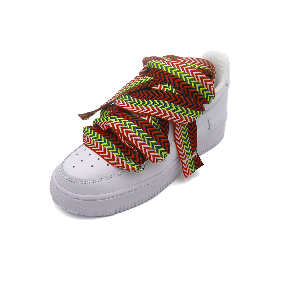 Custom Nike AF1 Weiß ,, Lanvin Laces '' Rot