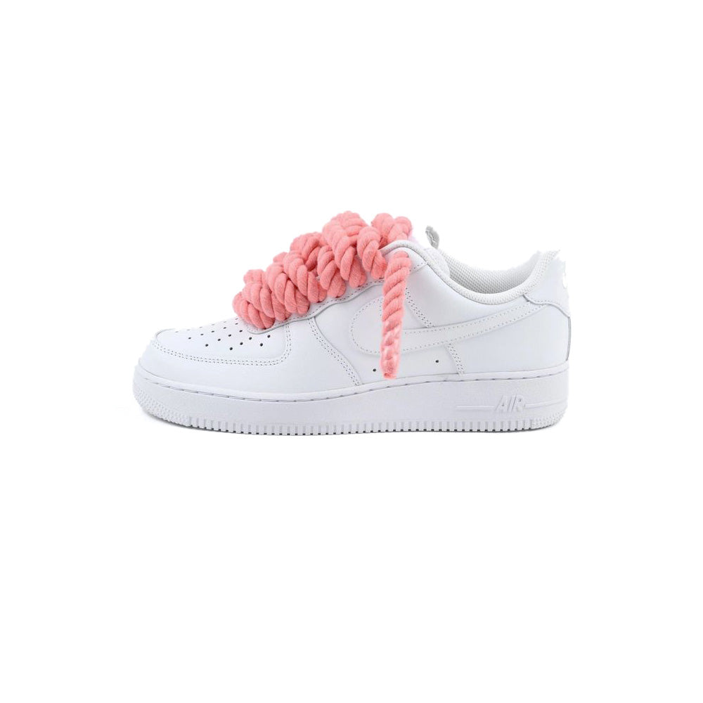 Custom Sneakers Weiß “Rope Laces” Rosa