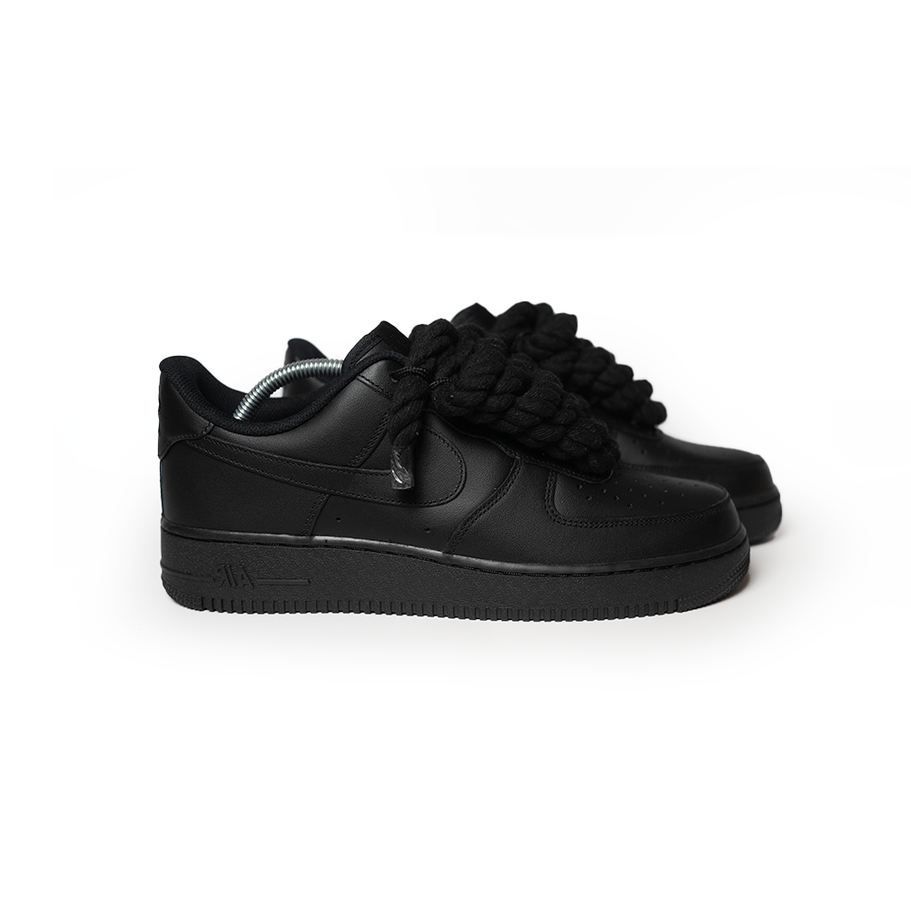 Custom Nike AF1 Black “Rope Laces”