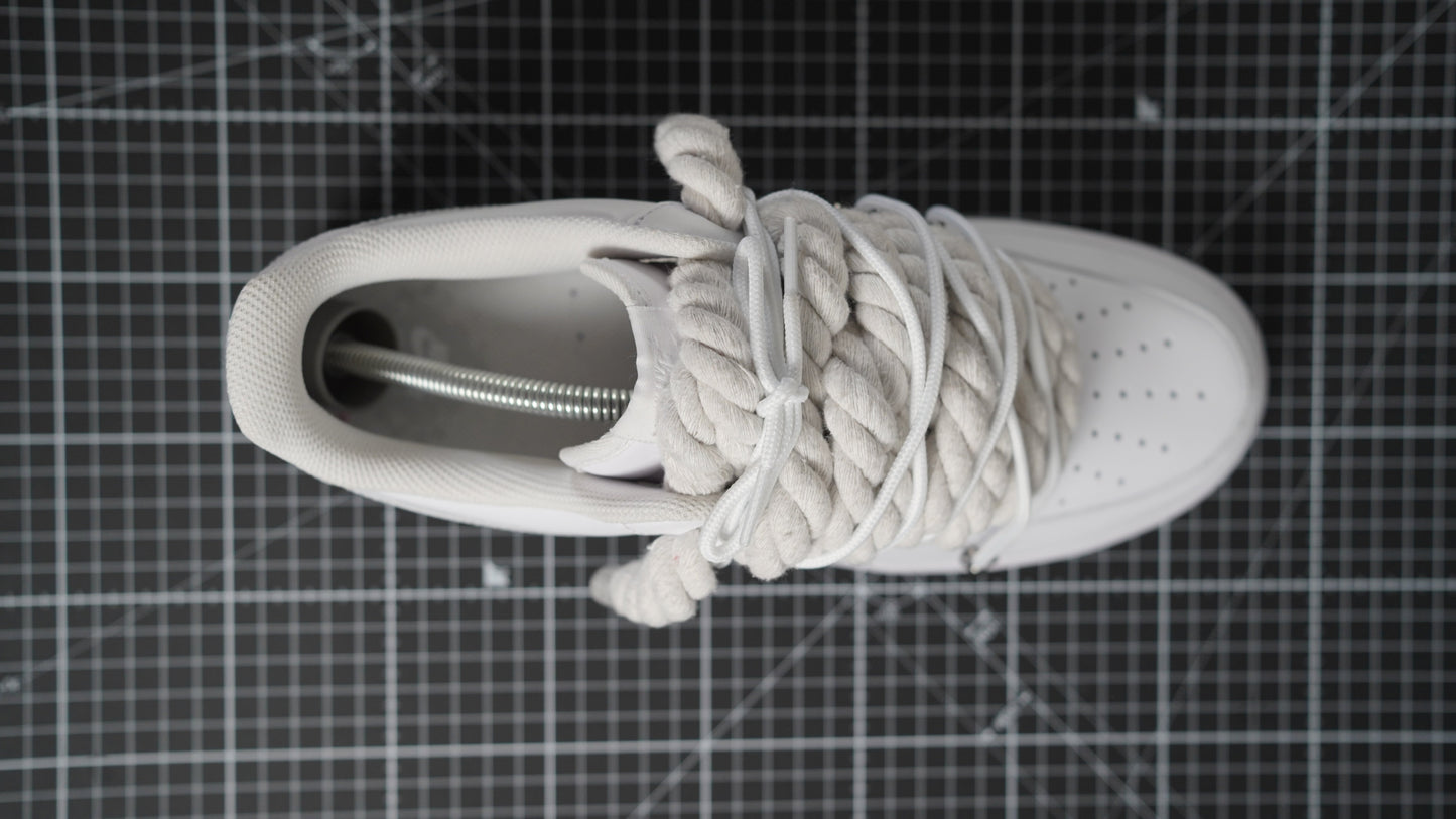 Custom Nike AF1 White “ROPE LACES” Dunk White