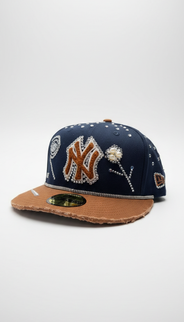 New Era 59FIFTY bicolore, Crown Navy et Visière Brown.