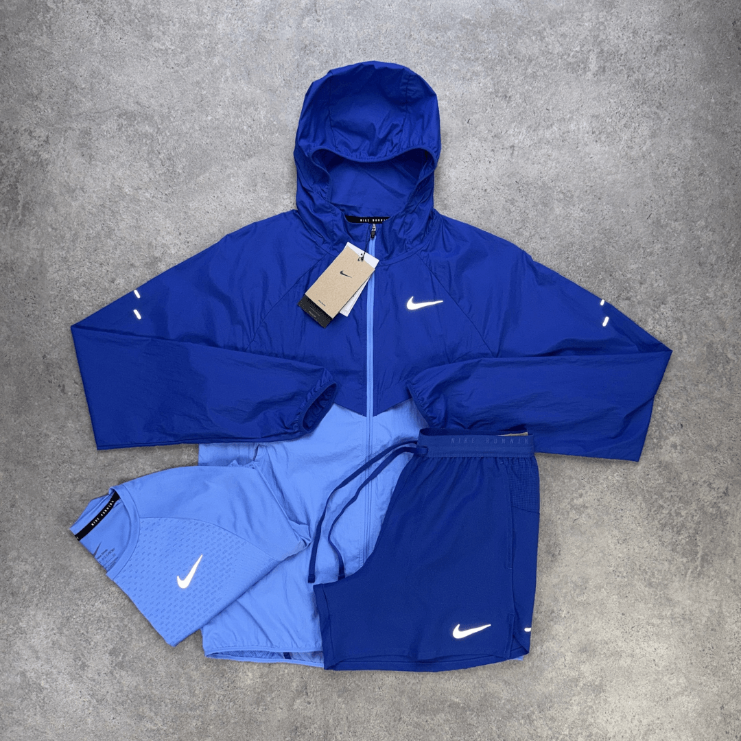 Nike Stride Jacket Shorts Set 'Lapis Blue/Royal Pulse'