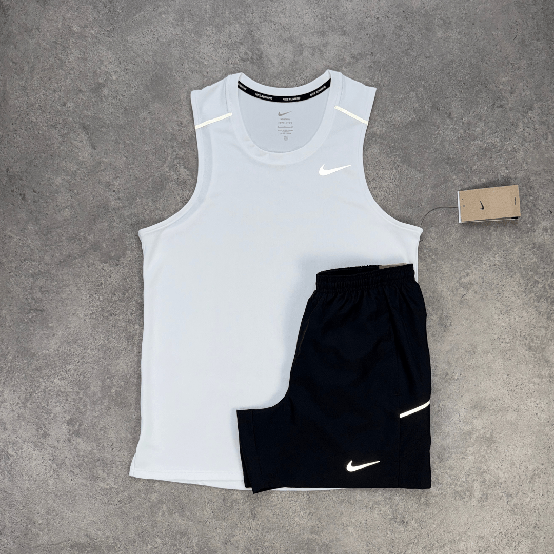 Nike Miler 1.0 Vest Set 'White/Black'
