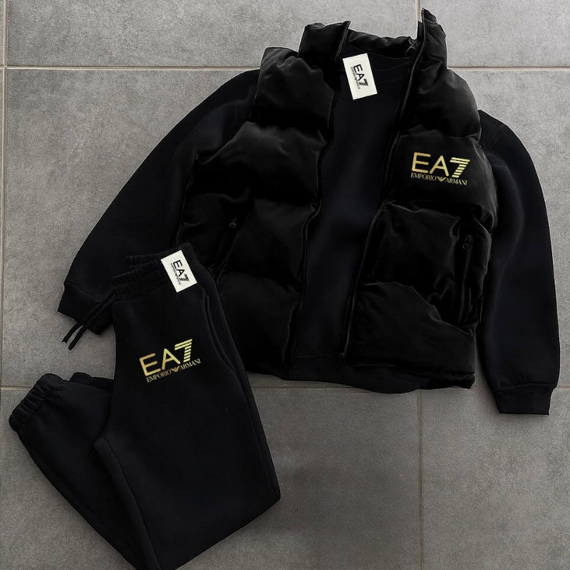 Ensemble EA – Doudoune, Sweat & Pantalon de Jogging