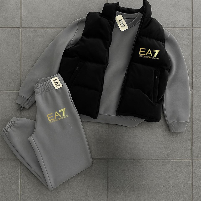 Ensemble EA – Doudoune, Sweat & Pantalon de Jogging