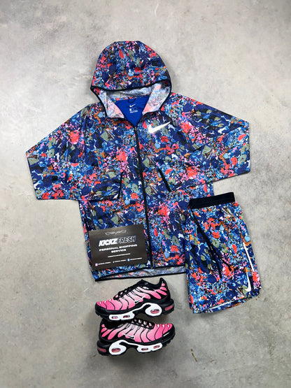 Nike Windrunner Floral Purple Mens Set