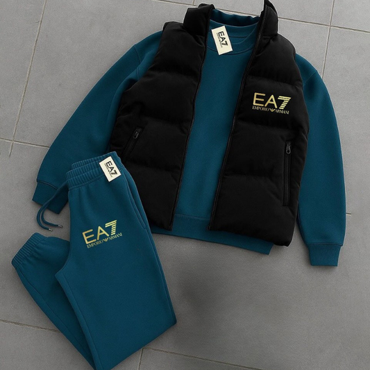 Ensemble EA – Doudoune, Sweat & Pantalon de Jogging