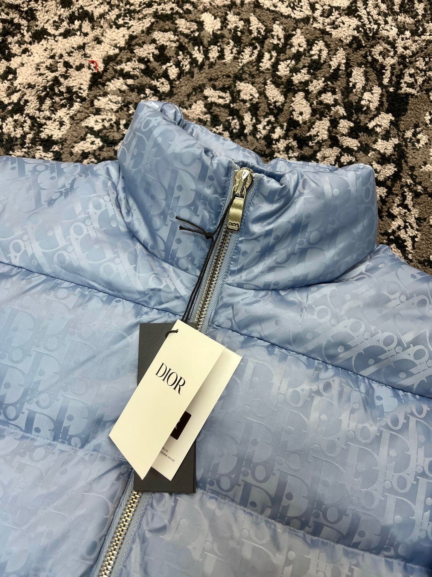 Dior - Doudoune CD oblique Bleu Ciel