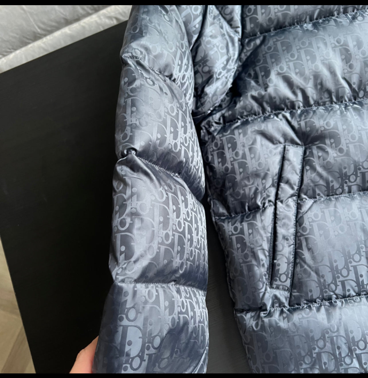 Dior - Doudoune CD oblique Bleu Nuit