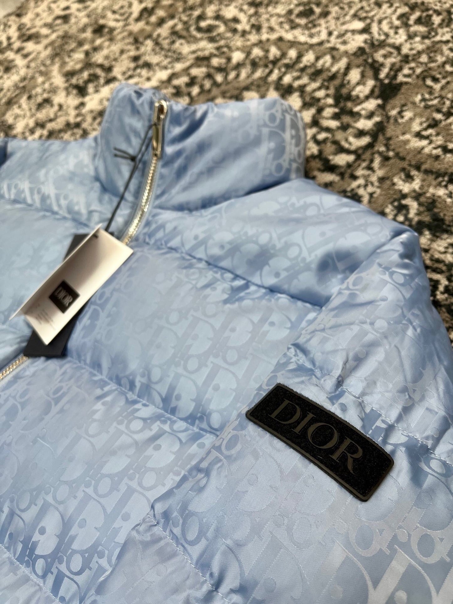 Dior - Doudoune CD oblique Bleu Ciel
