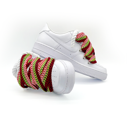 Custom Nike AF1 Weiß ,, Lanvin Laces '' Rot