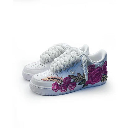 Custom Sneakers “ROPE LACES” Flowers Muster (Dunk)