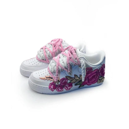 Custom Sneakers “ROPE LACES” Flowers Muster (Dunk)