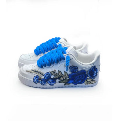 Custom Sneakers “ROPE LACES” Flowers Muster (Dunk)