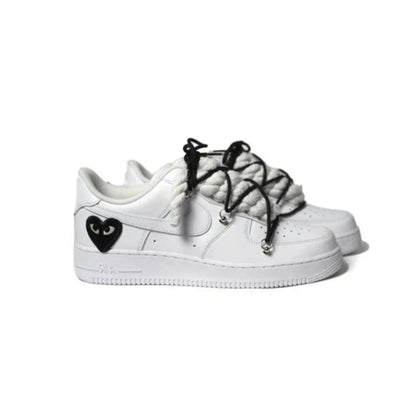 Custom Sneakers '' Rope Laces '' Love stride