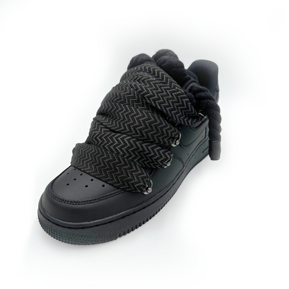 Custom Nike AF1 Black ,, Lanvin Laces '' Black
