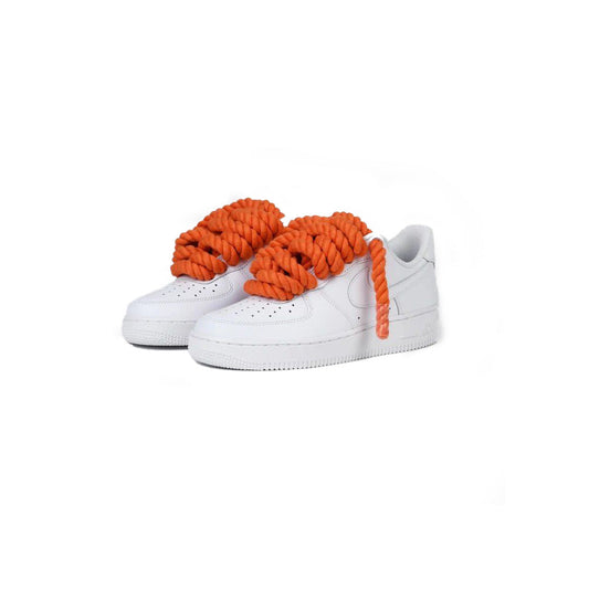Custom Sneakers Weiß “Rope Laces” Orange