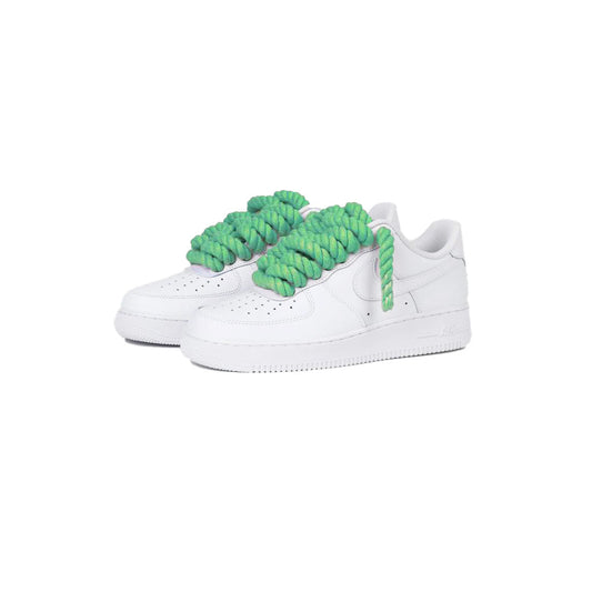 Custom Sneakers Weiß “Rope Laces” Grün