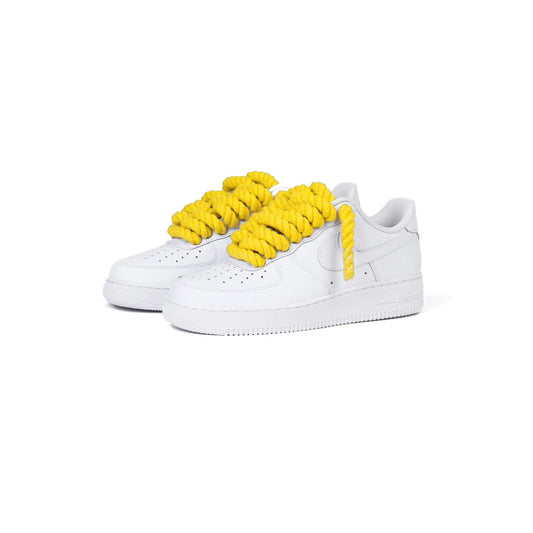Custom Sneakers Weiß “Rope Laces” Gelb