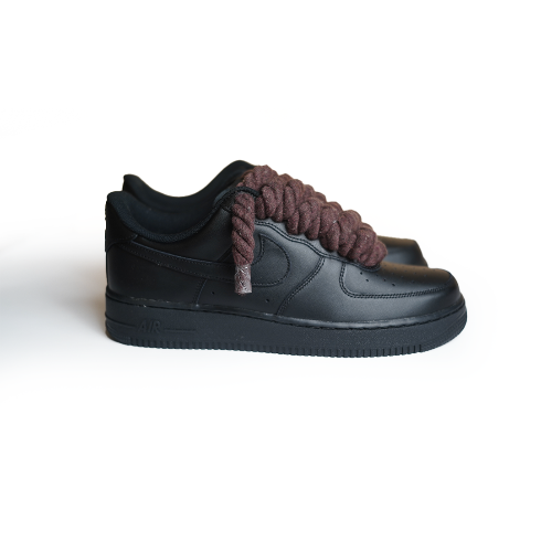 Custom Black Sneakers “Rope Laces”#1