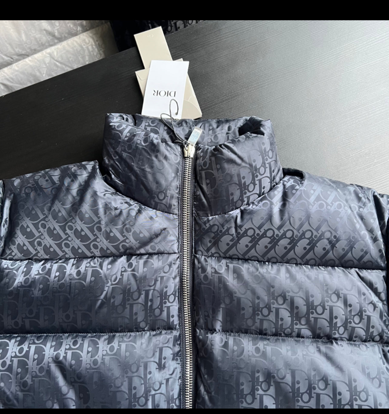 Dior - Doudoune CD oblique Bleu Nuit