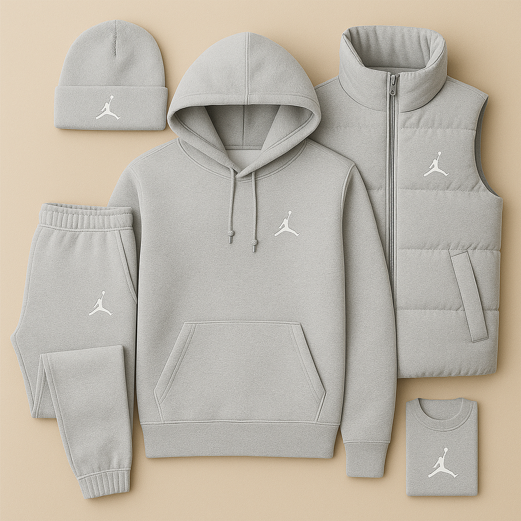 Ensemble Streetwear JRD – Sweat à Capuche, Pantalon et Gilet