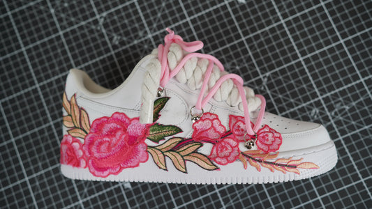 Custom Sneakers “ROPE LACES” Flowers Muster (Dunk)