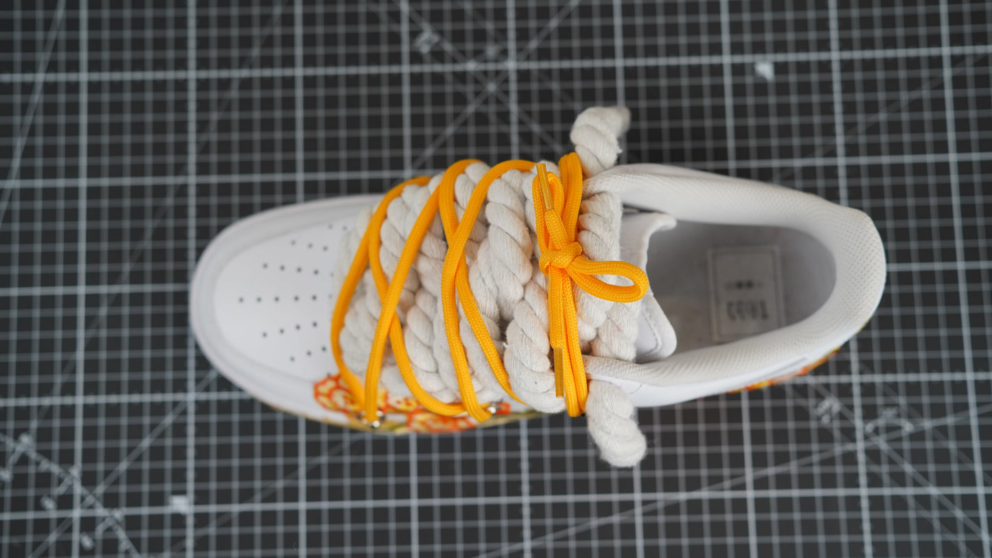 Custom Sneakers “ROPE LACES” Flowers Muster (Dunk)