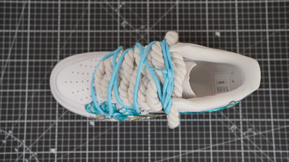 Custom Sneakers “ROPE LACES” Flowers Muster (Dunk)