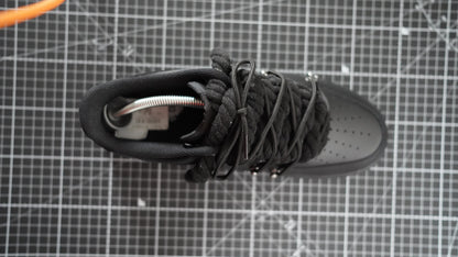 Custom Nike AF1 Black “ROPE LACES” Dunk Black