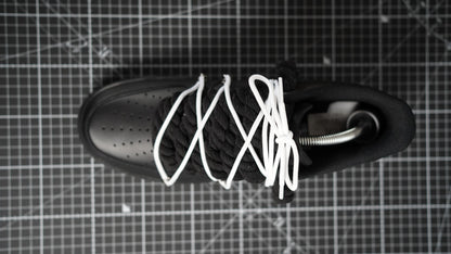 Custom Nike AF1 Black “ROPE LACES” Dunk Weiß