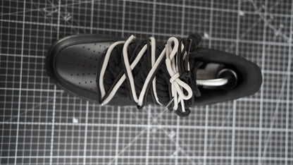 Custom Nike AF1 Black “ROPE LACES” 2x Dunk Black/Gray