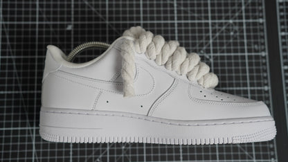 Custom Nike AF1 Weiß “Rope Laces”