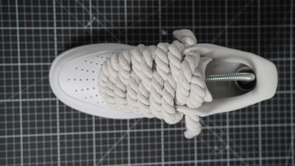 Custom Nike AF1 Weiß “Rope Laces”