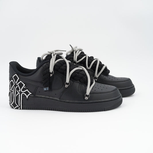 Custom Sneakers '' Rope Laces '' Thorns Black