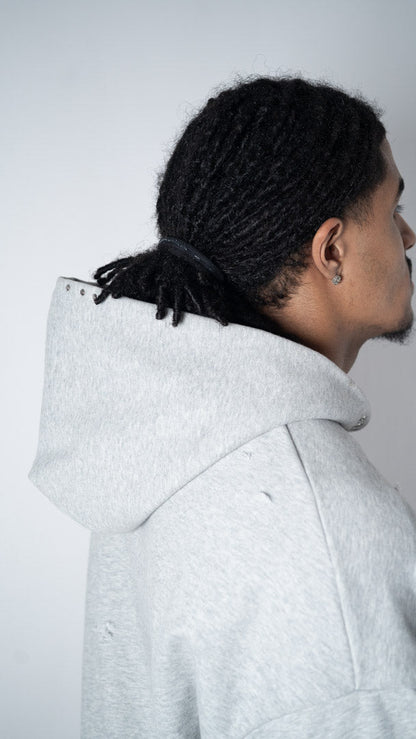 Custom Lined Zip Hoodie Gray 500g