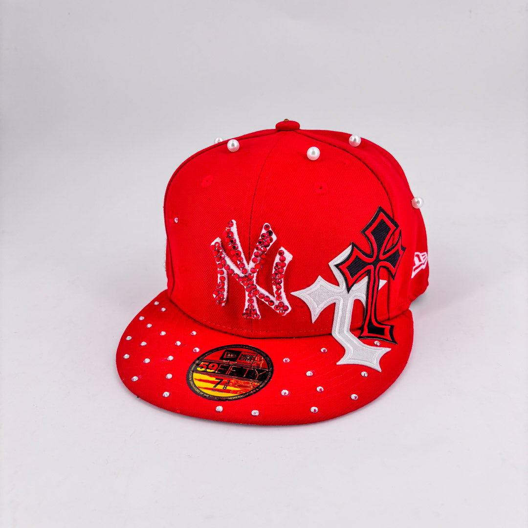 Custom fitted Caps “Thorns Red"
