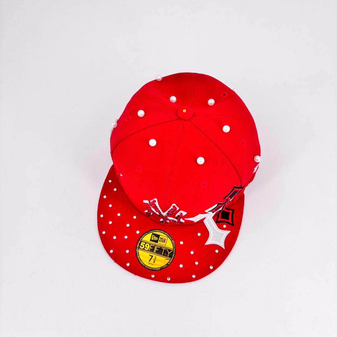 Custom fitted Caps “Thorns Red"