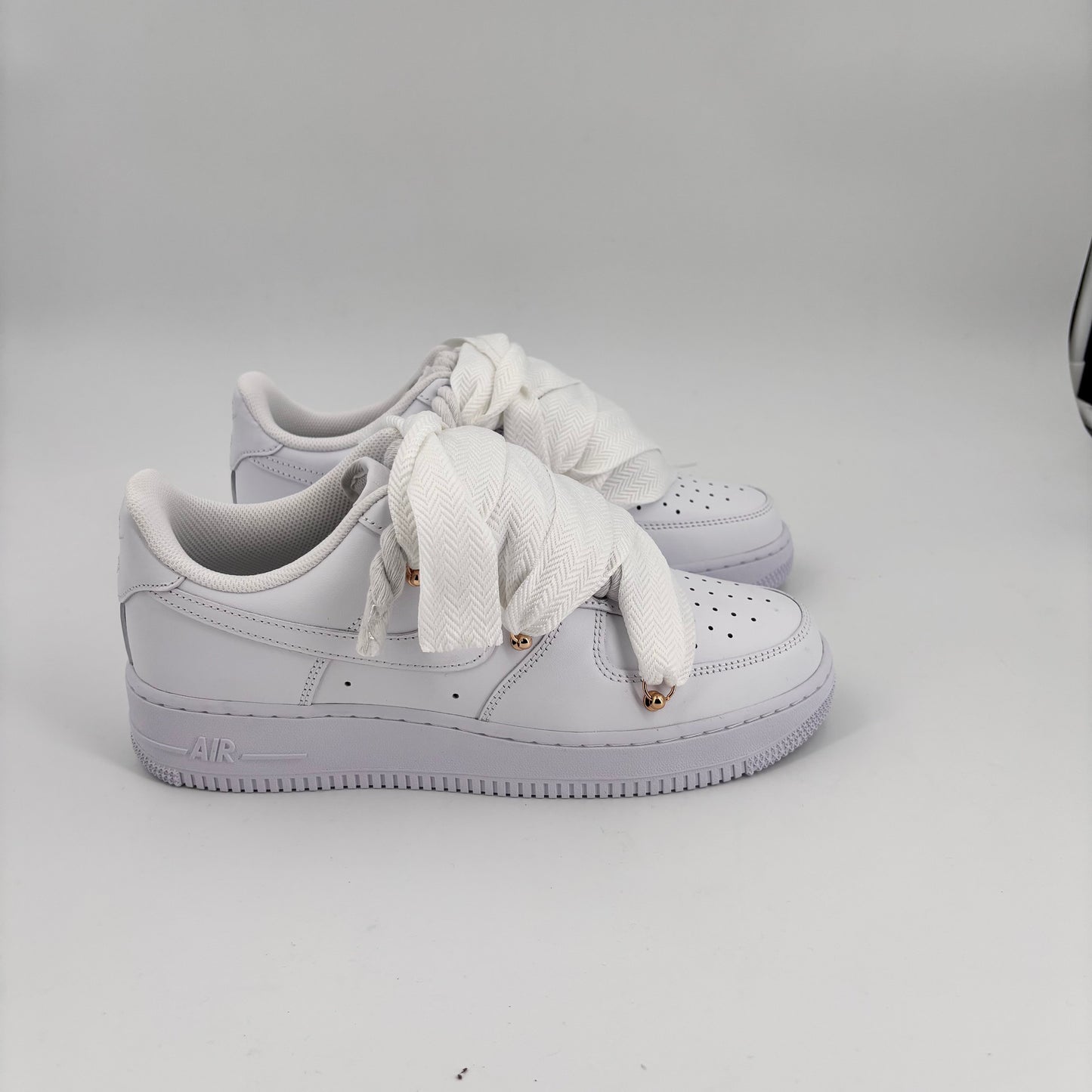 Custom Nike AF1 Weiß ,, Lanvin Laces '' White