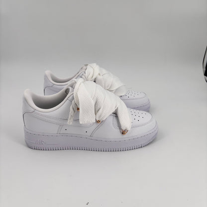 Custom Nike AF1 Weiß ,, Lanvin Laces '' White