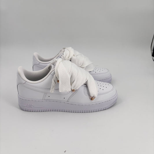 Custom Nike AF1 Weiß ,, Lanvin Laces '' White