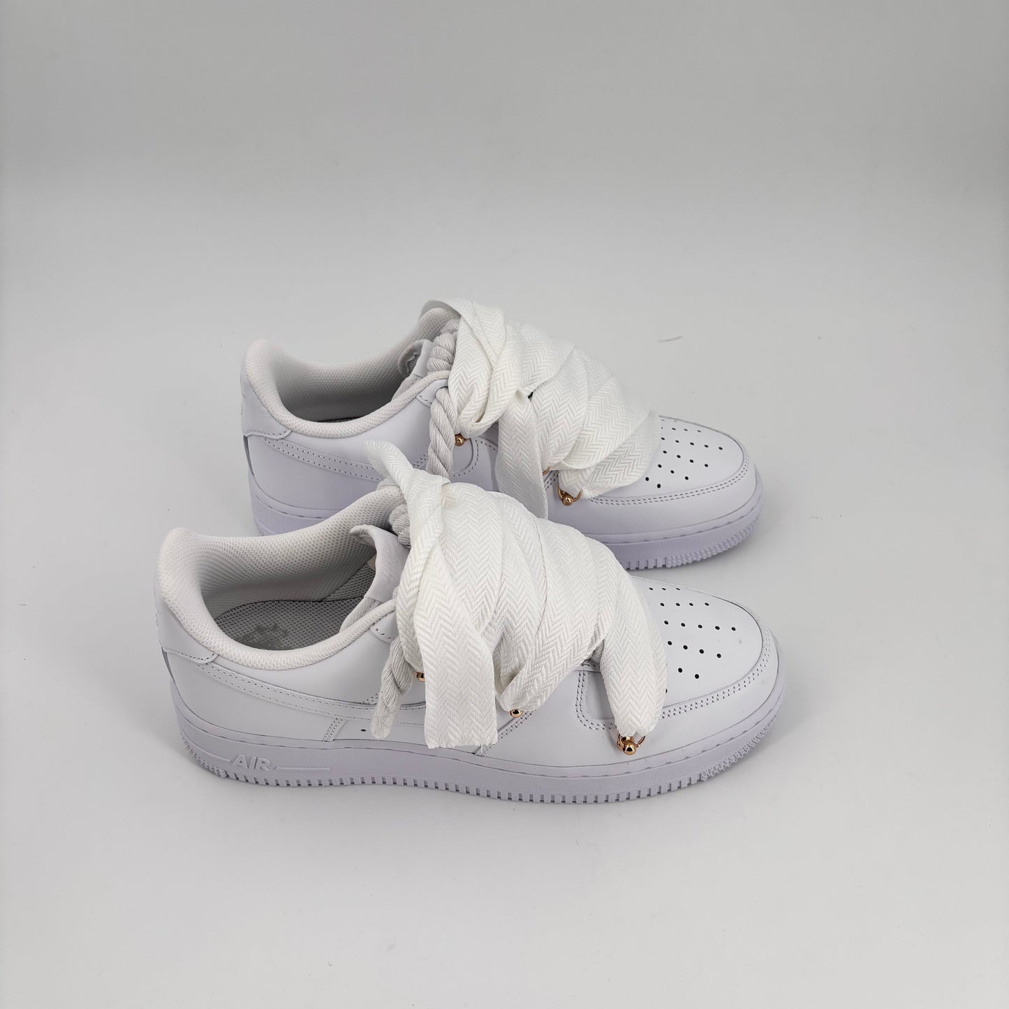 Custom Nike AF1 Weiß ,, Lanvin Laces '' White
