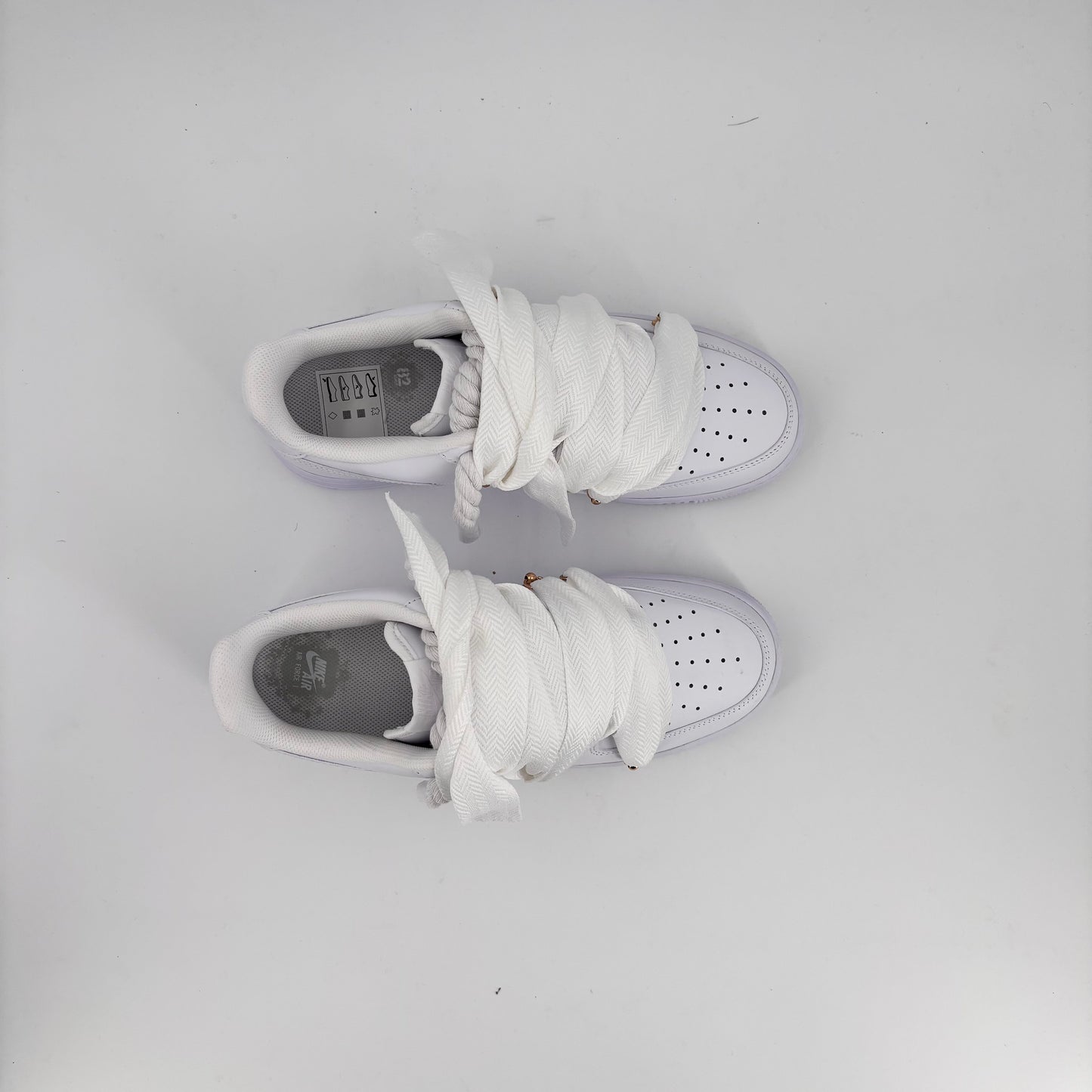 Custom Nike AF1 Weiß ,, Lanvin Laces '' White