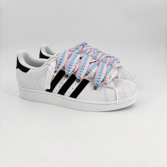 Custom Sneakers Superstar White Lanvin Creme
