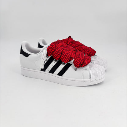 Custom Sneakers Superstar White Lanvin Red