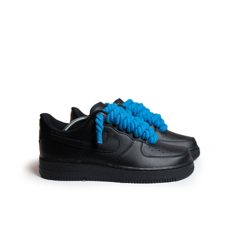 Custom Black Sneakers “Rope Laces”#1