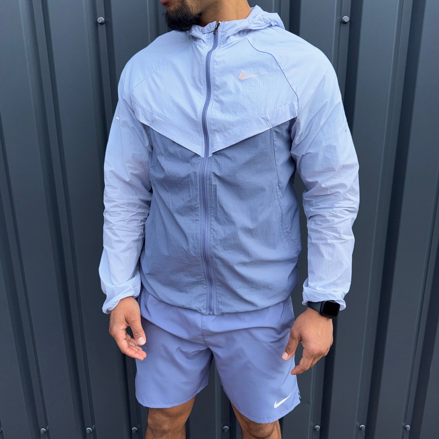 Nike Stride Jacket Shorts Set 'Indigo'